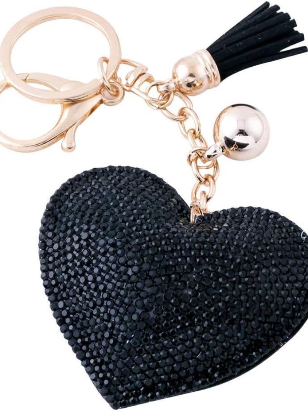 Glitter Keychain Premium SS6 Crystal Tassel Key Chain Leather Bag Charm for Wome